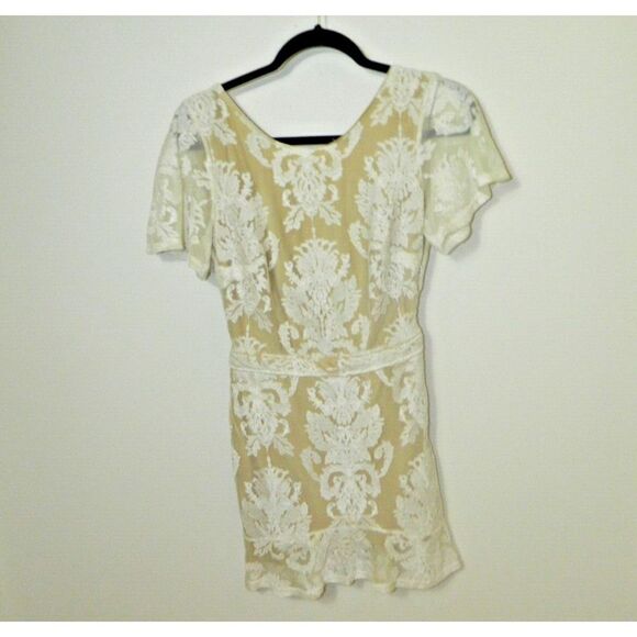 For‎ Love & Lemons Dress Size Small Lace White San Marcos Backless Mini - Picture 3 of 9